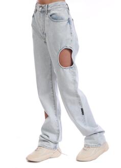 Off White Dames Meteor Coole Baggy Jeans (Lichtblauw) - 27W/32L