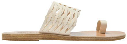 Off White Geweven Sandalen - Thalia Collectie Ancient Greek Sandals , White , Dames - 37 Eu,35 Eu,38 Eu,40 EU