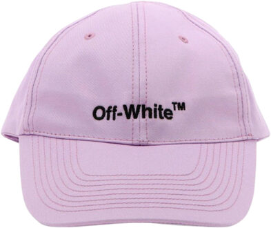 Off White Helvetica Logo Baseball Cap (Lila)