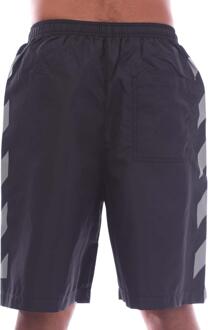 Off White Heren Diagonal Surfer Zwemshort (Zwart)