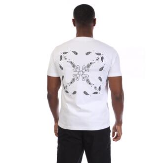 Off White Heren Pijl Bandana Slim T-Shirt (Wit/Zwart) - L