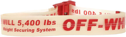 Off White Industriële kunststof riem (Rood)