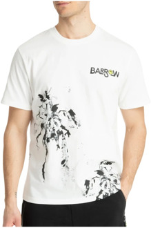 Off-White Jersey T-Shirt Barrow , White , Heren - Xl,S