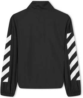 Off White Juniors Helvetica Track Top in zwart-wit voor jongens Zwart/wit - 10J / 140cm