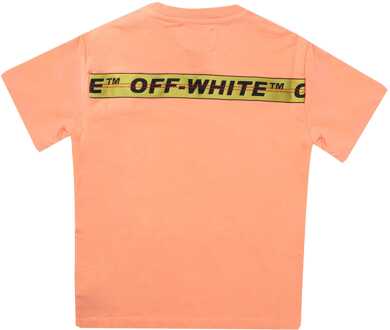 Off White Juniors Logo Industrial T-shirt in geel voor jongens