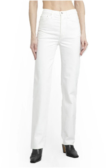 Off-white Klassiek Gesneden Denim Jeans TotêMe , White , Dames - W24,W25,W26