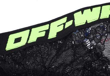 Off White Logo Band dames string in zwart