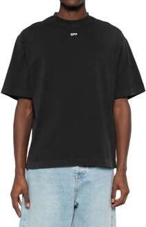 Off White S.Matthew Skate Logo-Print T-shirt Zwart
