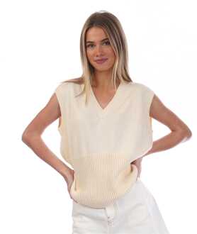Off White Zwemvest Basic voor dames in beige - EU 36 / UK 8