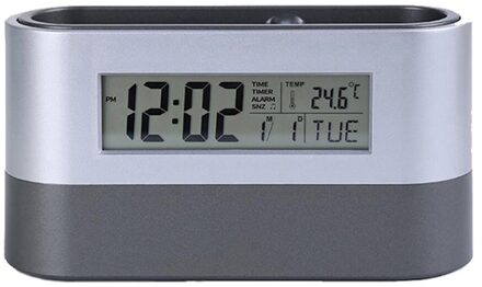 Office Desktop Storage Pen Houder Gereedschap Naam Kaart Container Met Digitale Wekker Timer Kalender Temperatuur Thermometer