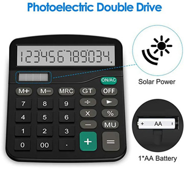 Office Finance Calculator Calculat Plastic Solar Computer Business Finance Office Calculator 12-Bit Desktop Calculator Office