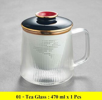 Office Home Water Thee Glazen Beker Met Thee Infuser Filter 210415-03 01-1 stk