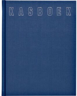 Office Kasboek 165x210mm 192blz 1 kolom blauw Rood