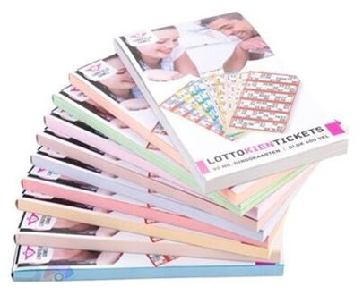 Office Longfield lotto/kienboeken - 10 x 600 vellen Multikleur