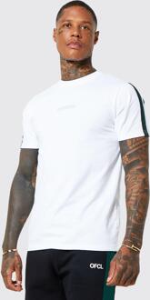 Official Gestreept T-Shirt Met Print, White - L