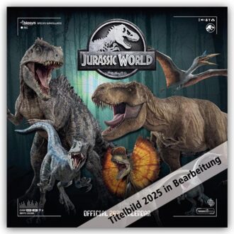 Official Jurassic World Square Calendar 2025 - Browntrout Wandkalender - Danilo Promotion Ltd