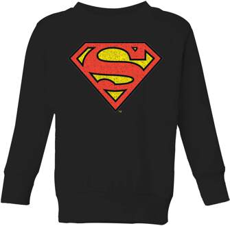 Official Superman Crackle Logo Kids' Sweatshirt - Black - 110/116 (5-6 jaar) - Zwart
