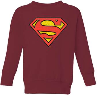 Official Superman Crackle Logo Kids' Sweatshirt - Burgundy - 110/116 (5-6 jaar) - Burgundy