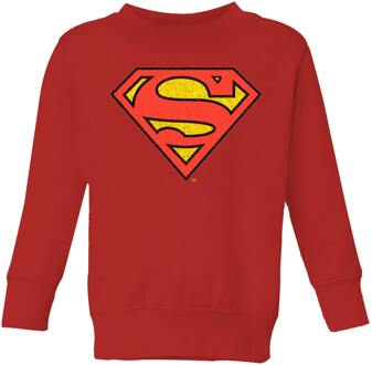 Official Superman Crackle Logo Kids' Sweatshirt - Red - 110/116 (5-6 jaar) - Rood