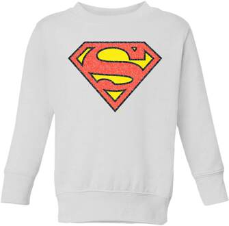 Official Superman Crackle Logo Kids' Sweatshirt - White - 110/116 (5-6 jaar) - Wit