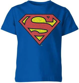 Official Superman Crackle Logo Kids' T-Shirt - Blue - 110/116 (5-6 jaar) Blauw