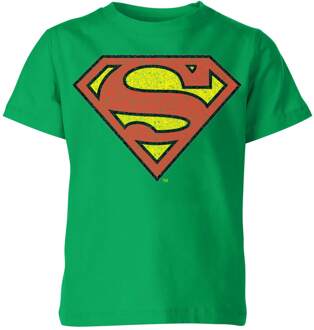 Official Superman Crackle Logo Kids' T-Shirt - Green - 110/116 (5-6 jaar) - Groen