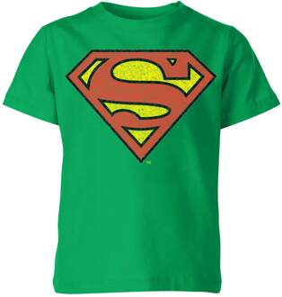 Official Superman Crackle Logo Kids' T-Shirt - Green - 98/104 (3-4 jaar) Groen - XS