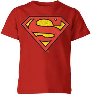 Official Superman Crackle Logo Kids' T-Shirt - Red - 98/104 (3-4 jaar) - Rood - XS