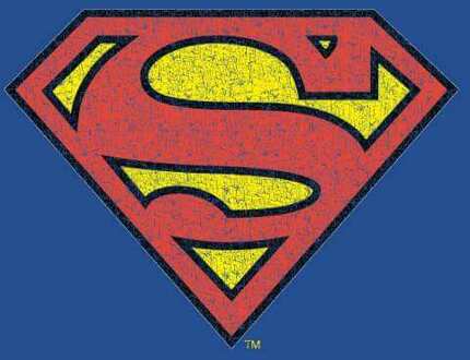 Official Superman Crackle Logo Men's T-Shirt - Blue - XXL - Blue