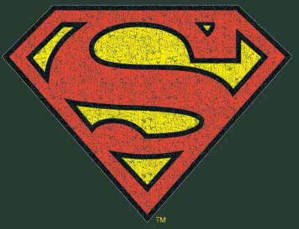 Official Superman Crackle Logo Men's T-Shirt - Green - L - Groen