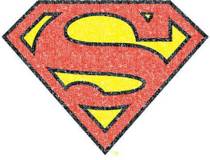 Official Superman Crackle Logo Men's T-Shirt - White - 3XL - Wit