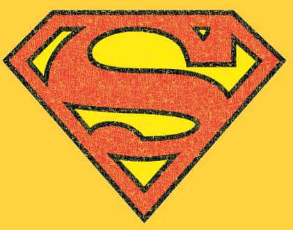 Official Superman Crackle Logo Men's T-Shirt - Yellow - M - Geel