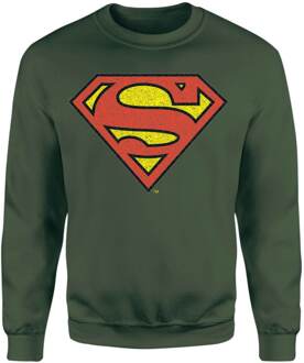 Official Superman Crackle Logo Sweatshirt - Green - XXL Groen