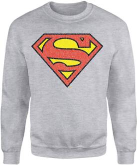 Official Superman Crackle Logo Sweatshirt - Grey - XXL Grijs