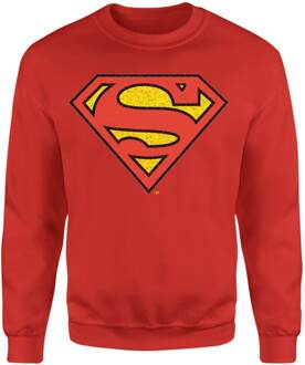 Official Superman Crackle Logo Sweatshirt - Red - XL Rood
