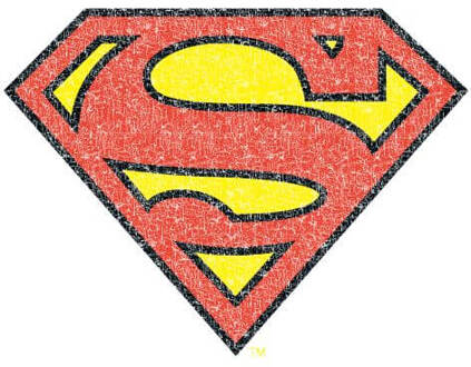 Official Superman Crackle Logo Women's T-Shirt - White - L - Wit