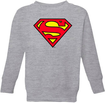 Official Superman Shield Kids' Sweatshirt - Grey - 122/128 (7-8 jaar) - Grey - M