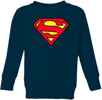 Official Superman Shield Kids' Sweatshirt - Navy - 134/140 (9-10 jaar) - Navy blauw - L