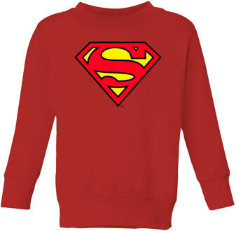 Official Superman Shield Kids' Sweatshirt - Red - 110/116 (5-6 jaar) - Rood