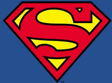 Official Superman Shield Men's T-Shirt - Blue - L Blauw
