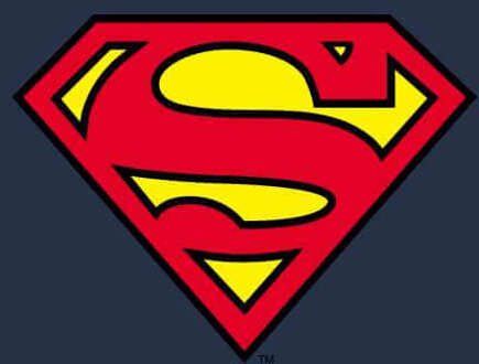Official Superman Shield Men's T-Shirt - Navy - S Blauw
