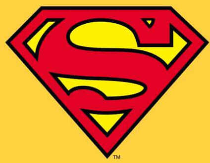 Official Superman Shield Men's T-Shirt - Yellow - S Geel