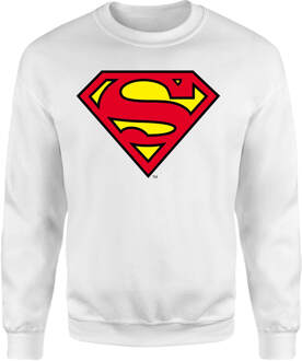 Official Superman Shield Sweatshirt - White - XXL Wit