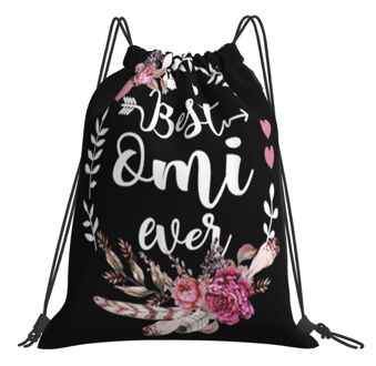 Officiële Beste Omi Ooit Gezegend Omi Bloemen Moeders Dag Effen Kleur Comfortabele Losse Tassen Rugzak Tas