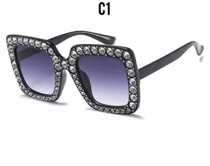 Ofir Luxe Diamant Vierkante Zonnebril Vrouwen Maat Kristal Zonnebril Dames Gradiënt Oculos Spiegel Shades NE53 1