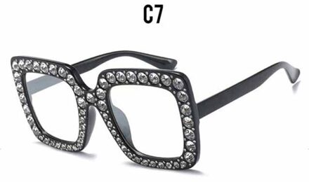 Ofir Luxe Diamant Vierkante Zonnebril Vrouwen Maat Kristal Zonnebril Dames Gradiënt Oculos Spiegel Shades NE53 7