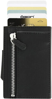Ogon Designs Cascade Zipper Cardprotector Met Muntgeldvak Zwart Full Black