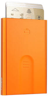 Ogon Designs Ögon Designs Slider Pasjeshouder - 6 pasjes - Aluminium Creditcardhouder - RFID Anti-Skim - Oranje