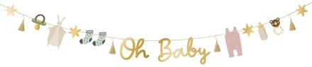 Oh Baby Banner Met Figuurtjes (2,5m) Multikleur - Print
