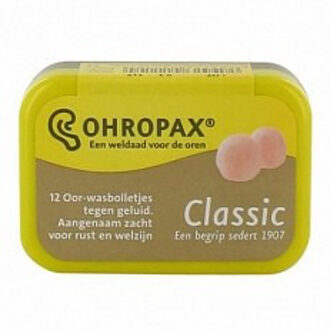Ohropax Classic Wasbolletjes -  Oordoppen - 12 stuks